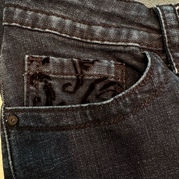Lee Slender Secret Bootcut Jean Velvet Deco Pocket Dark Blue Women’s Size 4 - Picture 5 of 9